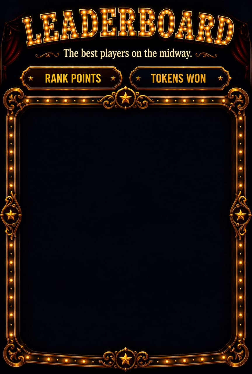 VS Compete leaderboard — top players ranked by rank points and tokens won